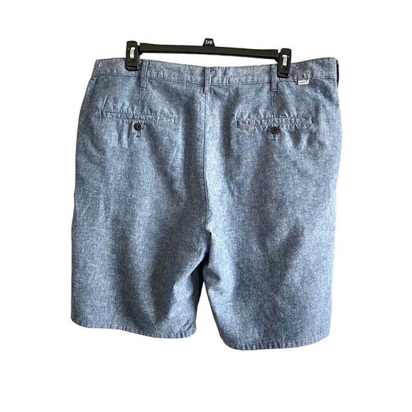 Levi's Strauss & Co Short Linen Chambray Blue‎ Flat Front Chino Men's 40 - Picture 3 of 8